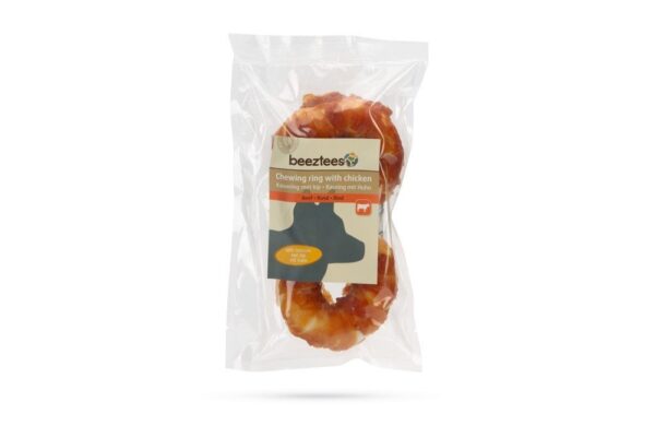 Beeztees Culinair Kauwring met Kip - 7,5cm - 2st